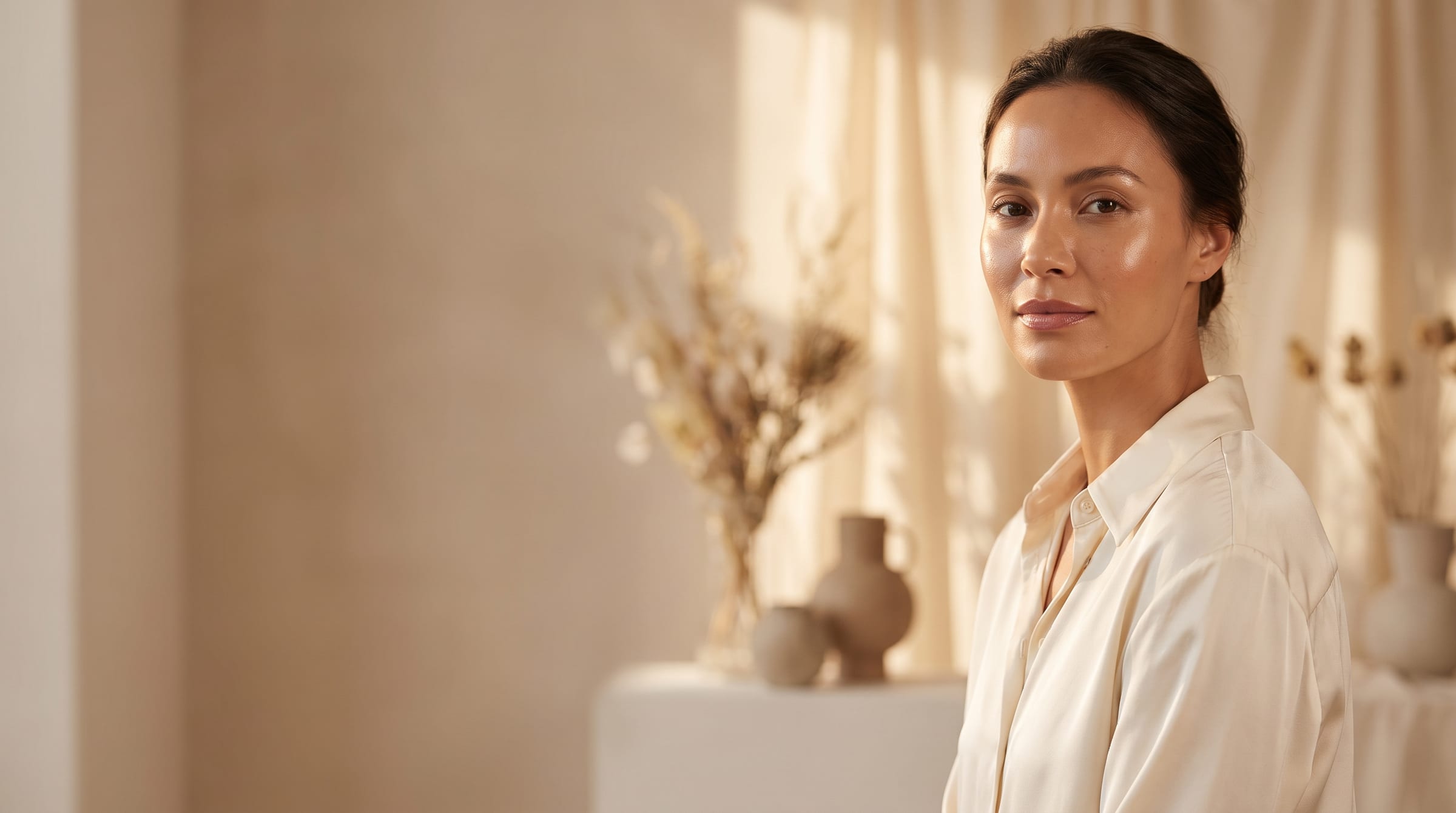 The serene, light-filled interior of Glamour Beauty